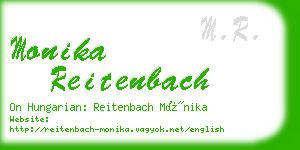 monika reitenbach business card